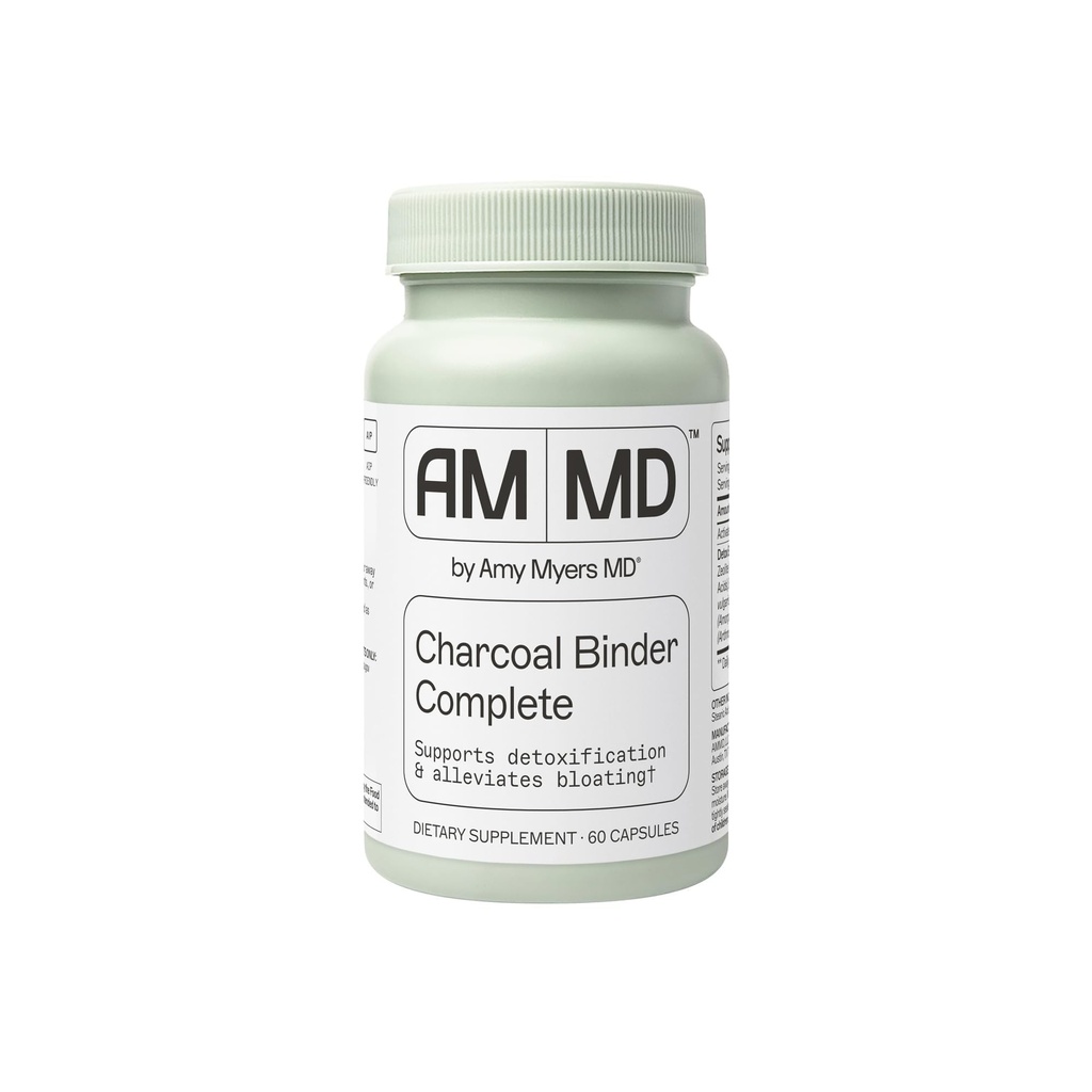 Coconut Charcoal Capsules from The Myers Way Protocol - Natural Actioned Charcoal, Gas Reliever & Support for Affects of Mold/toxines - Dietary Supplement 60 Capsules, 30 Servings - Dr. Amy Myers