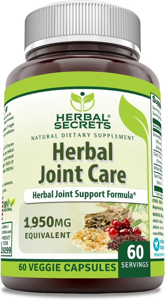 Herbal Secrets Soin des articulations 1950 Mg par Supplement de Servage.