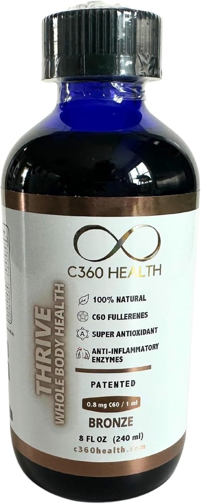 Thrive Whole Body Health (1) 8 oz, Carbon 60, C60, C 60 Saturation Level of at Least 0.08 mg/ml
