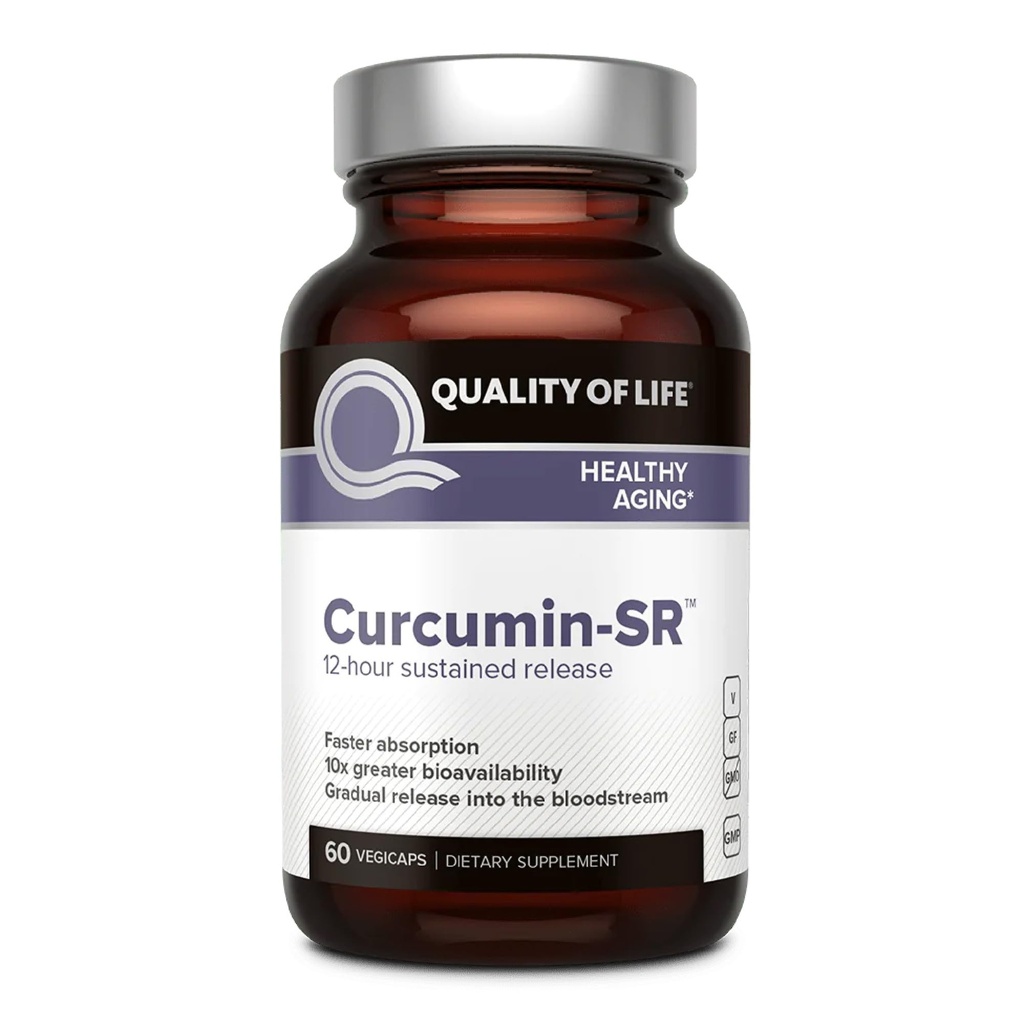 Kwaliteit van leven Curcumin-SR - Gezond ouder worden, ontsteking ondersteuning - 60 Vegicaps