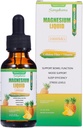 Magnesium Glycinate Liquid Drops, 1000mg Magnesium Liquid Supplement met Cellulose Fiber, Bromelaine, Vitamine B6, C, D, Zink, Non-GMO, Ananas smaak(1fl oz)