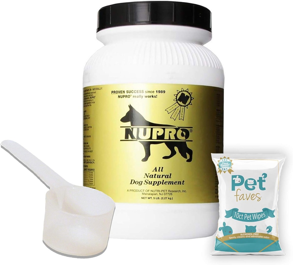Alle natuurlijke honden supplement goud 5lb met 10ct huisdier doekjes