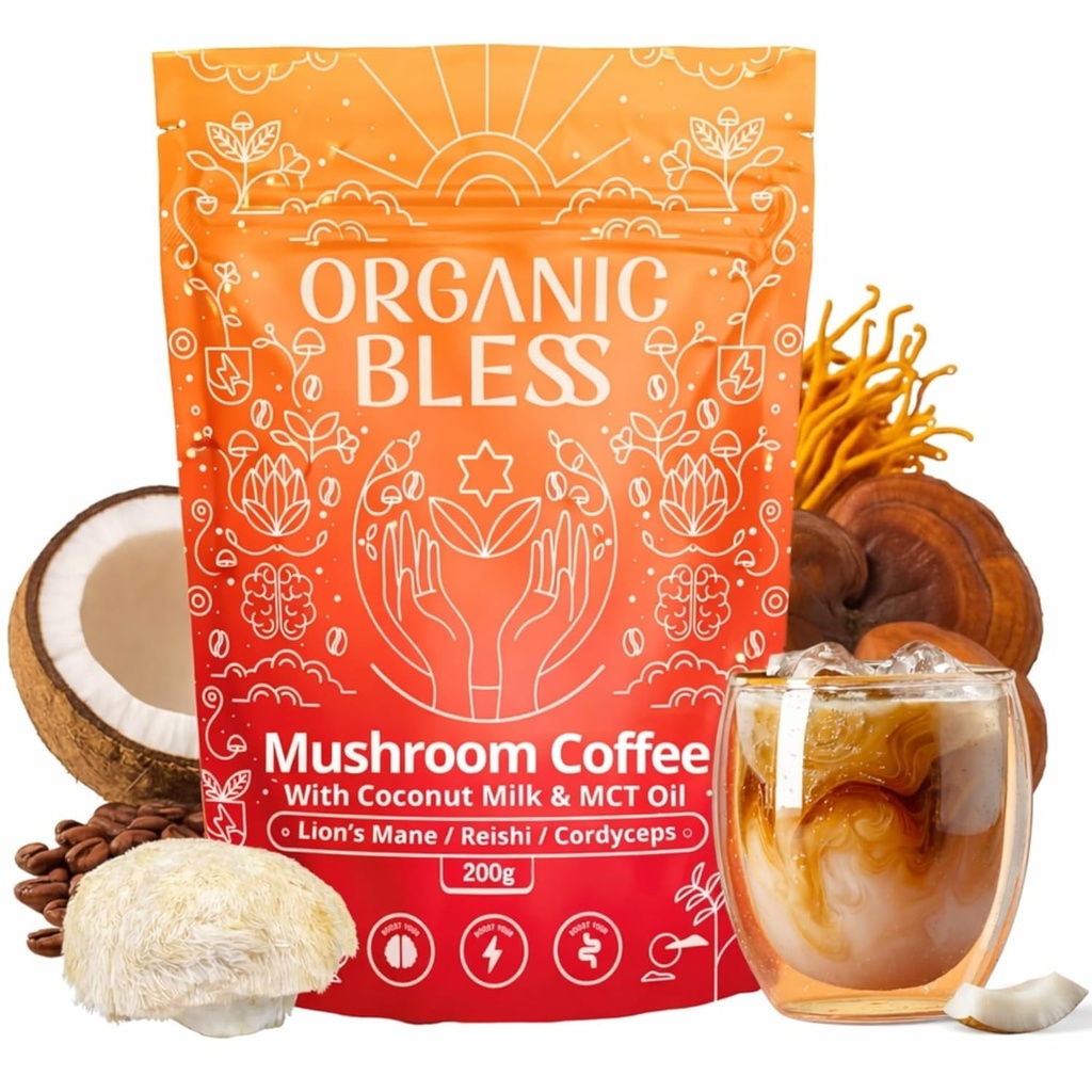 Biologische Bless Instant Mushroom Koffiepoeder 
