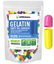 XPRS Nutra Maat 1 Lege capsules - 100 Telle Lege Gelatine Capsules - Pillen voor DIY Capsule vullen - Pure Bovine Pill Gel Caps te vullen met uw supplementen (Multi Color)