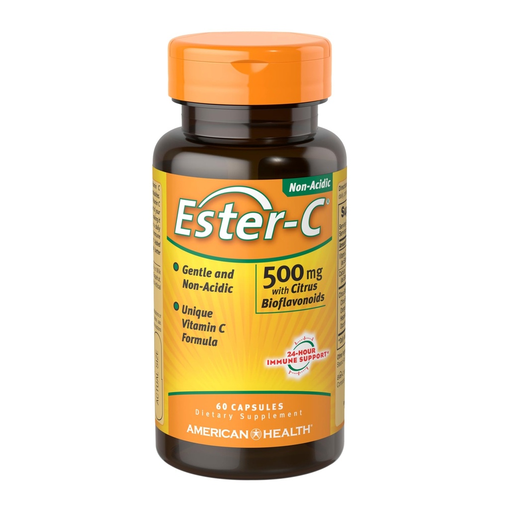 Ester-C 500 mg avec Citrus Bioflavonoïdes Produits de santé américains 60 VCaps