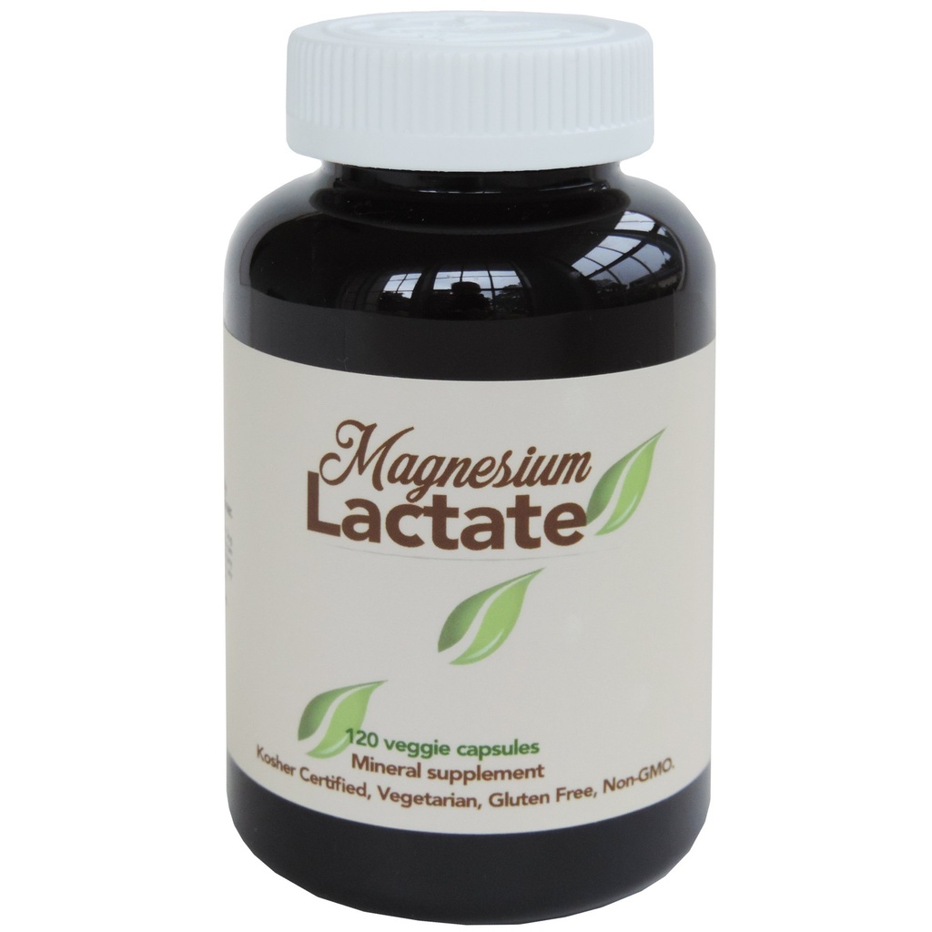 Magnesium Lactaat 500 mg per portie, 120 Easy to Swallow Small Vegetarian Capsules. Glutenvrij, dokter geformuleerd. Zeer biologisch beschikbaar Formulatie. Hoge absorptie. Gemaakt in Amerika.