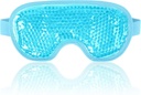 NEWGO Masque de refroidissement des yeux pour les yeux puffy, Cold Eye Masque de glace pour les yeux après chirurgie, stress de tension, yeux démangeaisons, maux de tête, cercles sombres - Bleu