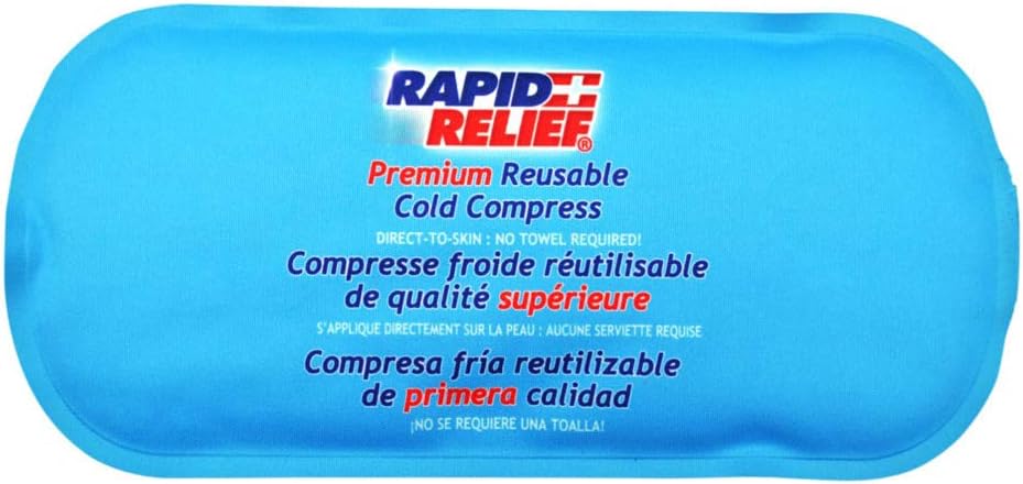 Rapid Relief Herbruikbare Gel Cold Compress - Zachte stof Cold Pack voor verwondingen, eerste hulp, verstuikingen, hoofdpijn, spierpijn en pijn relief 5