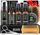 XIKEZAN Baard Kit voor mannen Grooming & Care Set w/2 Pack Baard Serum, Wash, Olie, Balm, Comb, Borstel, Schaar, Zak, EBook, Unieke verjaardagsgeschenken voor mannen Him Dad Husband Brother Christmas Stocking Stuffers
