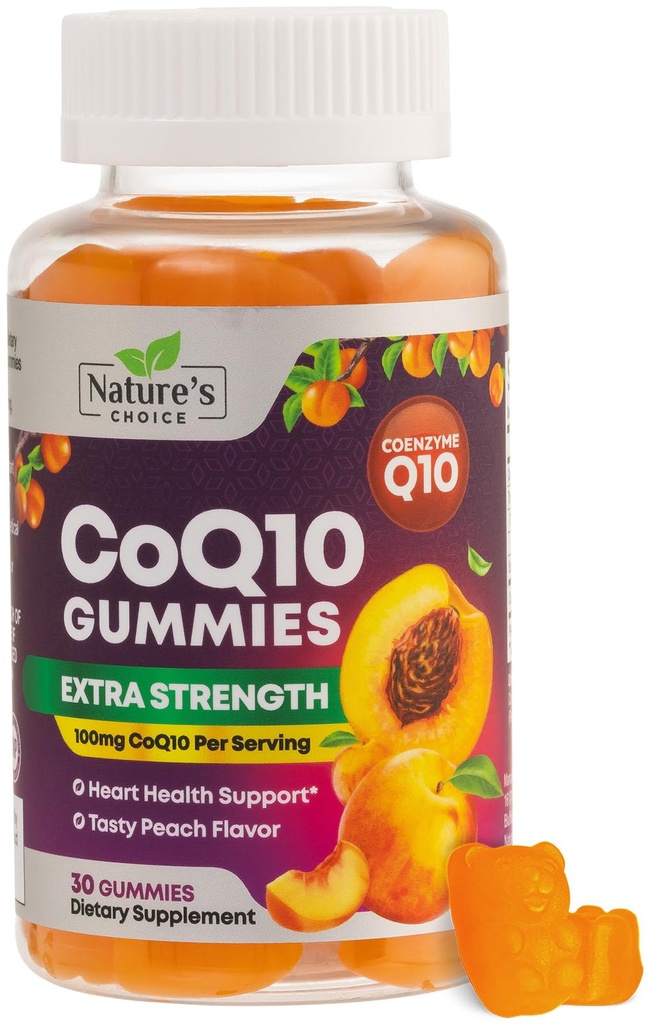 CoQ10 Gummies for Adults 100mg - 3X Strength, High Absorptie, Antioxidant Supplement for Heart Health Support & Energy Production, Ultra Coenzyme Q10 Vitaminen, Coq 10 Supplementen - 30 CoQ10 Gummies