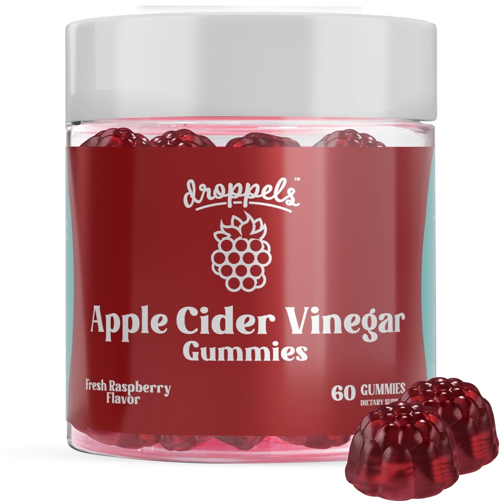 Droppels vinaigre de cidre de pomme Gommies 1000mg avec racine de betterave et grenades
