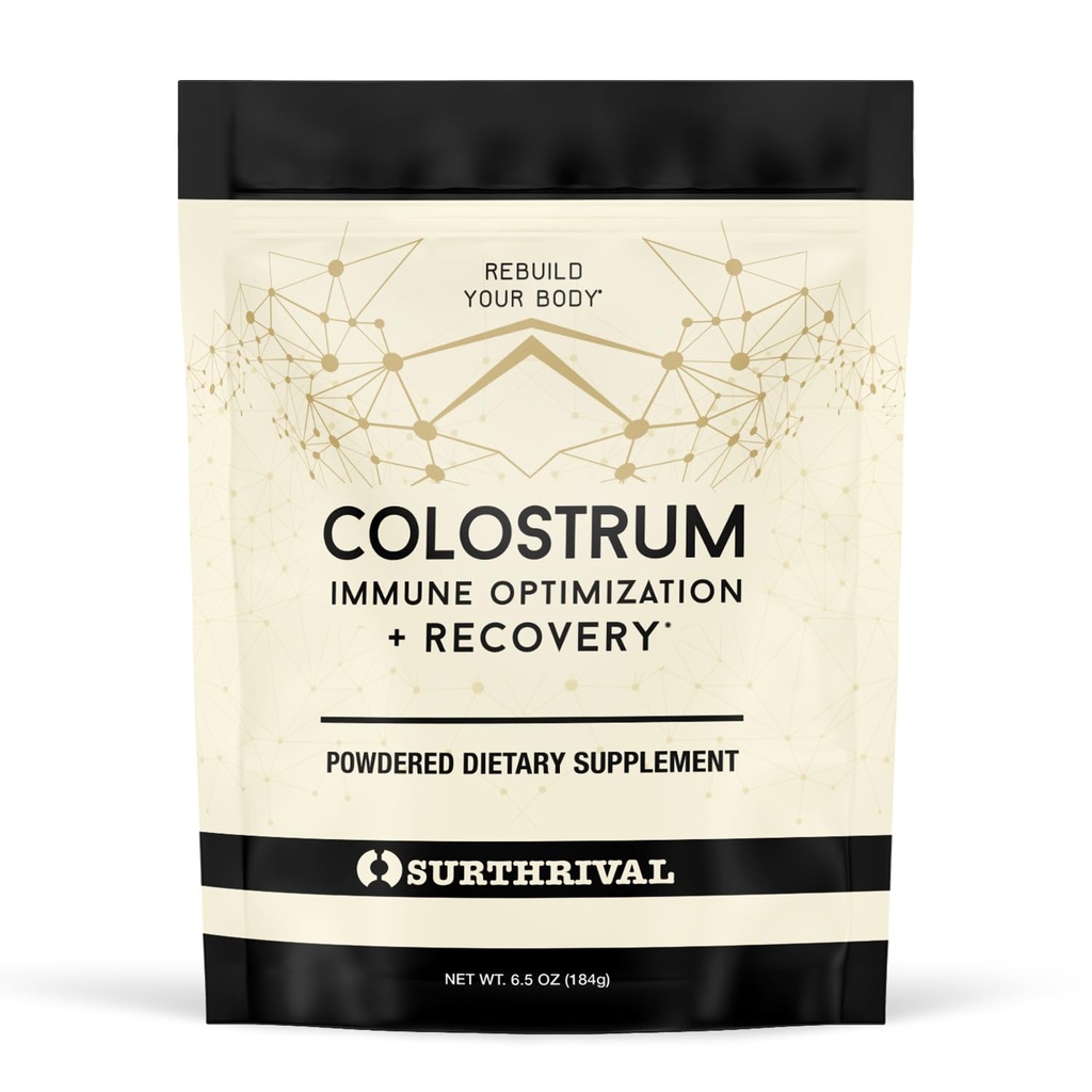 Surtrival: Colostrum Powder (6.50), Immune Optimization & Recovery, Powdered Dietary Supplement, Gut Health, Immune Support, Keto Friendly