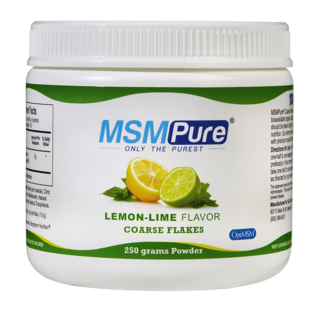 KALA GEZONDHEID MSMPure Lemon Lime Flavored Coarse MSM poedervlokken 