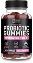 Probiotic Gummies for Adults and Kids (60 Graaf 5 Miljard CFU) w/Organic Berry Antioxidants & Vitamine C for Immune Support and Digestie Gummy- Prebiotics and Probiotics for Women Gummies