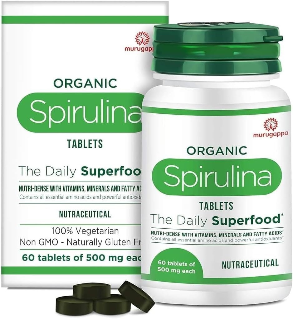 DURJA Organische Spirulina Tabletten - Meest Bio-Beschikbaar Proteïne & Nutri-Dense Superfood 