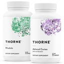 THORNE - Adaptogen & Adrenal Support Bundle - Natural Solutions for Coping with Stress - Rhodiola and Adrenal Cortex - 60 Servers