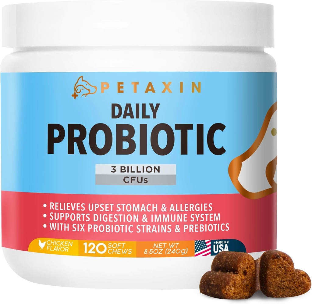 Probiotica voor honden - 6 Strains met prebiotica - Ondersteunt spijsverterings- en immuunsysteem 
