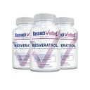 Onderzoek Geverifieerde Resveratrol - 98% Trans-Resveratrol 1000 mg, Anti-Aging Ondersteuning - 60 capsules per fles - 3 flessen