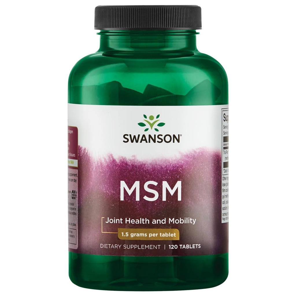 Swanson Msm 1500 Milligrammen 120 Tabs