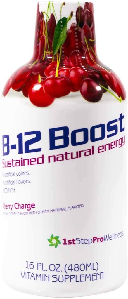 High Performance Fitness INC. 1e stap vloeibare B-12, Cherry Charge, 16-fluid ounces