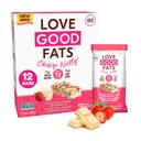 Love Good Fats Chewy Nutty White Chocolatey Strawberry Keto Bars - Low Carb Proteïne Snacks - 12 pack (1.59oz / 45g elke bar)