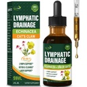 Verlaters Lymfatische Drainage druppels verbeteren Lymph System Detox Reiniging, Echinacea, Melkdistel, Kattenklauw, Kurkuma, Dandelion, Burdock Immune Ondersteuning Supplement. 2oz