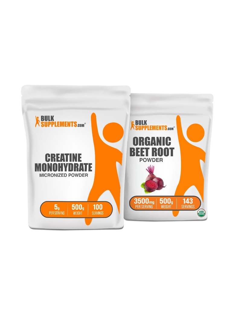 Compléments en vrac Creatine + poudre de racine de betterave biologique 500g