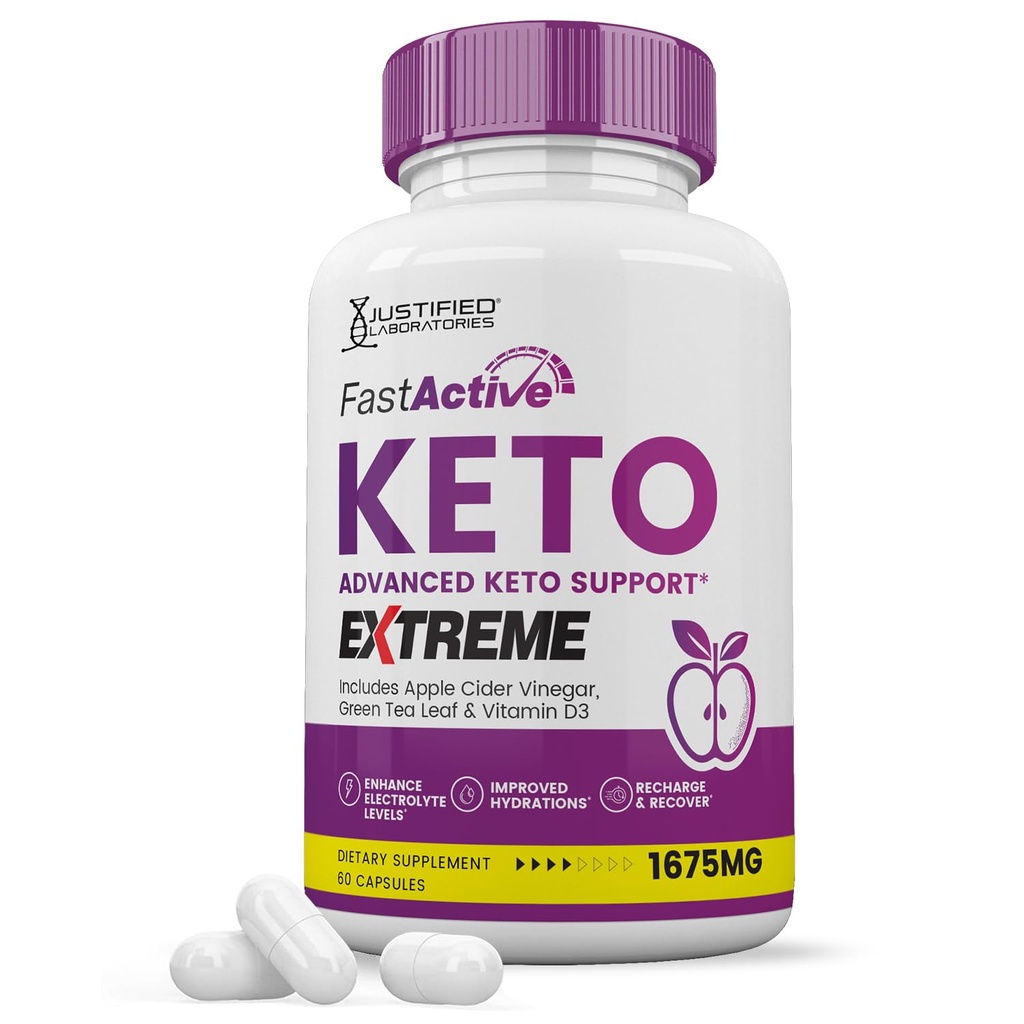 Snelle actieve Keto ACV Extreme Pillen 1675MG Keto Ondersteuning Blend Alternatief voor Fastactive Keto ACV Gummies Geformuleerd met Apple Cider Vinegar Extra Virgin Olive Oil Powder Green Tea Leaf 120 Capsules