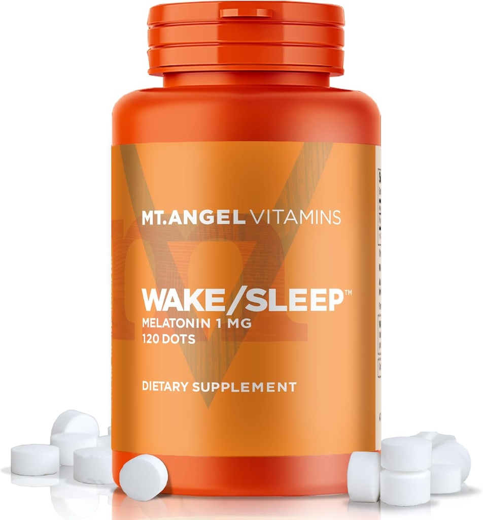 Mt. Angel Vitamins - Wake/Sleep Dots, Melatonin 1 MG (120 Dots)