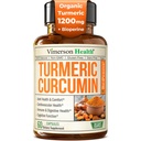 Kurkuma Curcumine Supplement met Black Pepper Extract - High Potency Biologische Kurkuma 1200mg & 95% Curcuminoïden voor Gezamenlijke & Digestieve Gezondheid - Gezamenlijke Ondersteuning Supplement - 60 Vegan Curcuma Capsules