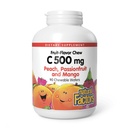 Natuurlijke factoren, Kauwbare vitamine C 500 mg, Ondersteunt Immune Health, Bones, Tanden en Gums, Perzik, Passievruchten en Mango, 90 Wafers