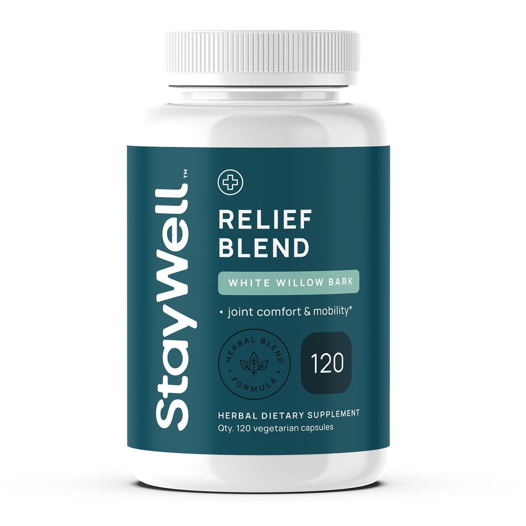 Pain Relief- White Willow Bark Extract, Duivelsklauw, Kurkuma, Boswellia, Bromelain en Ginger Premium Extract Blend- 120ct