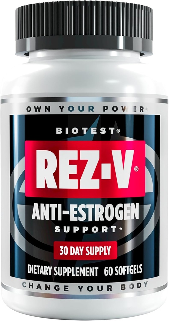 Biotest Rez-V - High-Absorptie Resveratrol voor Anti-Estrogeen Ondersteuning + Cellular Health - 60 Softgels