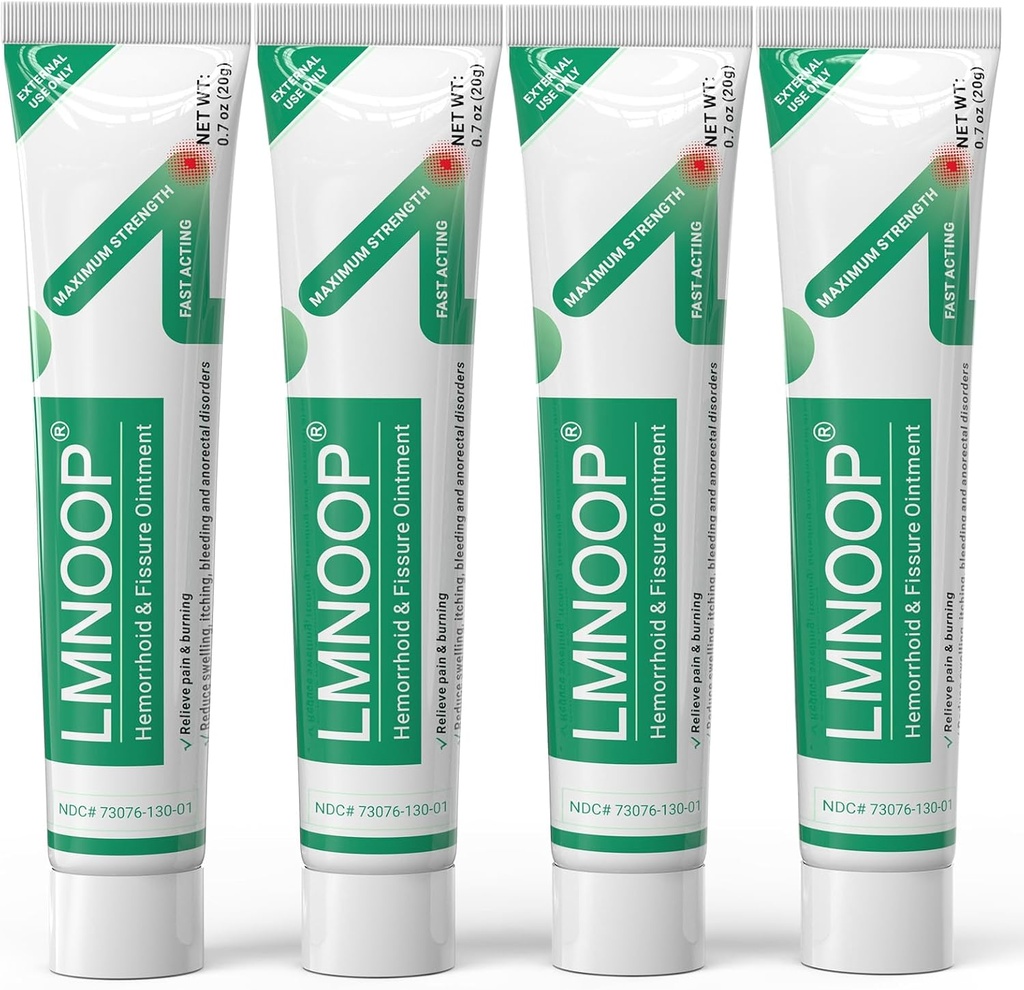 Aambei behandeling Zalf, maximale sterkte behandeling en snelle verlichting voor pijn, jeuk, brand, zwelling, fissure, bloeden, ongemak, langdurige interne en externe aambei Cream(4-pack)