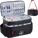 BAGSFY Travel Medicine Bag Organizer, Medical Bag Lege, Pill Bottle Organizer voor thuis, Grote Medicatie Opslag, Travel Carrying Case Eerste Hulp Kit Bags Lege, Nood Kit.