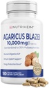 Agaricus Blazei Biologische Paddestoel Extract voor Immune & Energy Support - 30% Polysacchariden & 180 Veggie Capsules - Non-GMO, Glutenvrij, Veganistisch-vriendelijk supplement