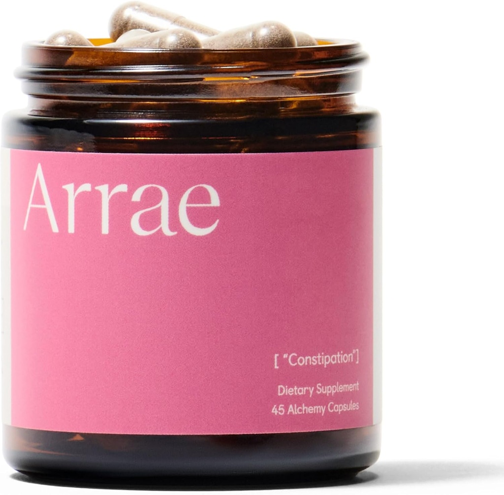Arrae Constipation Relief: Nettoyer le Colon naturel, Capsules à action rapide pour les mouvements réguliers de Bowel et la santé de Gut, Détox digestif, Bloating Relief pour les femmes et les hommes, Gut Cleanse (45 comte)