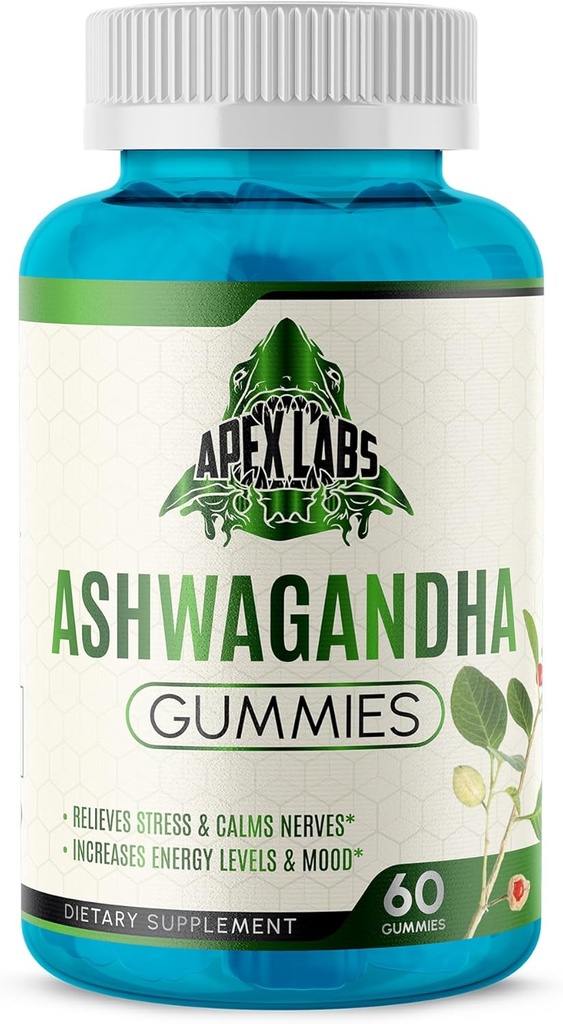 Ashwagandha Gummies - 60 graaf - gemengde bessen, KSM-66, veganistisch, plantaardig, niet-GMO, glutenvrij en gelatinevrij ontspannen