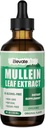 Mullein Drops for Longs - Lung Cleanse & Detox - Vegan Mullein Leaf Extract Liquid Tinctuur, Ondersteuning voor Ademhalingsstelsel, Immuun, Digestief Systeem, Natuurlijke Kruidensupplement, Non-GMO,4 FL OZ
