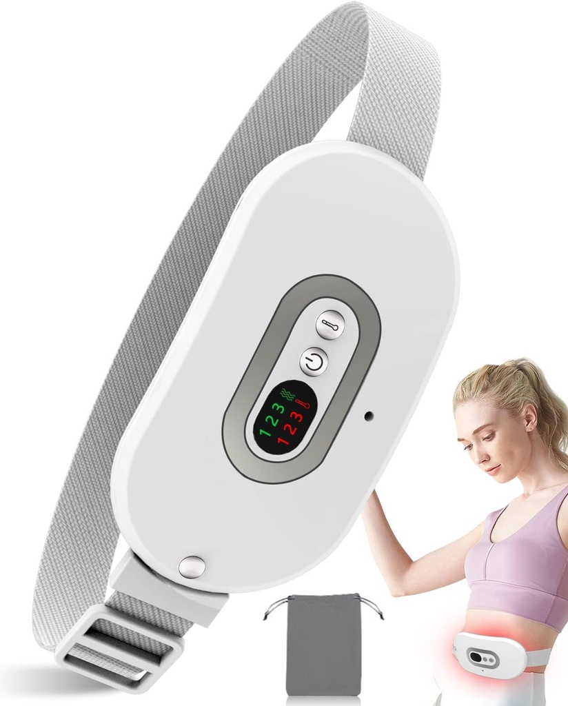 Verwarmingskussen voor periode Krampen FSA HSA in aanmerking komende, draagbare verwarmingskussen voor Menstruele Krampreliëf, elektrische Cordless verwarmingsgordel met 3 warmteniveaus voor rug, Belly, maag, geschenken vrouwen meisjes