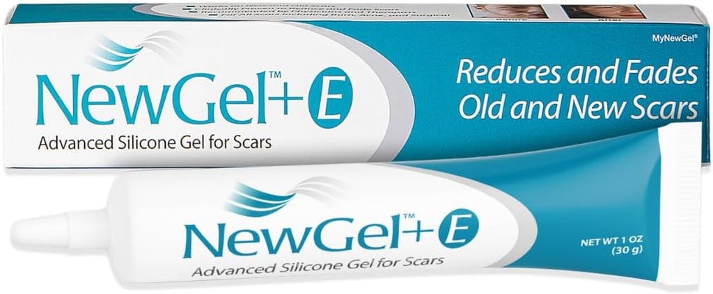 NewGel Plus Scar Gel door MyNewGel Advanced Professionele Siliconen behandeling voor oude en nieuwe littekens w Vitamine E, hoge capaciteit voor chirurgie, Keloids, brandwonden, en gezicht Vlaamse littekens (30 Gram) - 1 oz