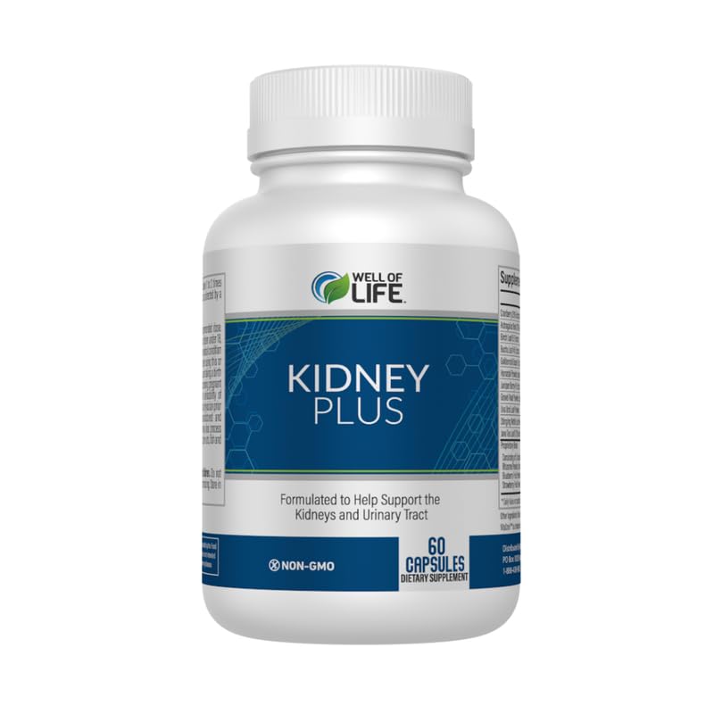 Well of Life: Nier Plus 600 mg met Cranberry Extract, Astragalus Root, Java Tea-Leaf & antioxidanten voor algehele welzijn, helpt gezonde nierfunctie en urinetrek wellness, 60 capsules