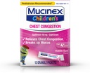 Congestie op de borst, Mucinex Children's Mini Melts, Borstcongestie, Bubble Gum, 12ct