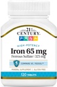 21st Century Iron 65 mg met Ferrous Sulfate 325 mg - 100 tabletten, verpakking van 3
