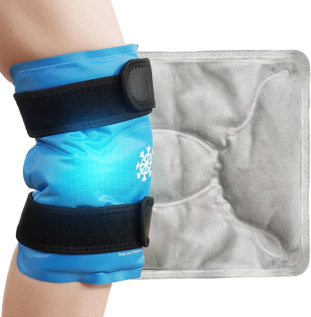 IJspakket voor kniepijn verlichting, herbruikbare Gel Ice Wrap voor beenverwondingen, Zwelling, knievervanging chirurgie, koude compress therapie voor artritis, Meniscus Tear, Sport verwondingen