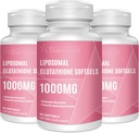 Liposomale Glutathion Softgels 1500MG, Verminderd Glutathion Supplement met Vitamine C, Betere Absorptie, Niet-GMO Krachtige Antioxidant voor gezonde veroudering, Detox, Immune Health, 180 Softgels