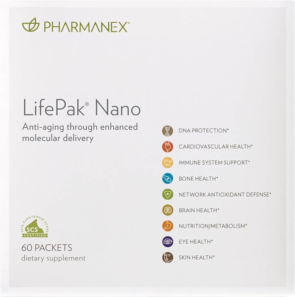Nu Skin Pharmanex LifePak Nano - Advanced Nutritional Support with Cutting-Edge Nanotechnology, Vitamines, and Antioxidants for Enhanced Absorptie and Health Benefits