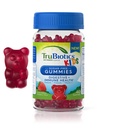 Trubiotics Probiotica voor kinderen met prebiotica & vitamine C, suikervrije gummy's voor spijsverterings- en immuungezondheidsondersteuning, Kauwbare kinderen Probiotische supplement, natuurlijke aardbeien smaak, 40 gummies