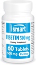 Supersmart - Fisetin 500 mg per dag (Easy-to-Take) - 98% Pure Fisetine Supplement - Hoog Biobeschikbaarheid Polyfenol - Krachtige Senolytische Activator 