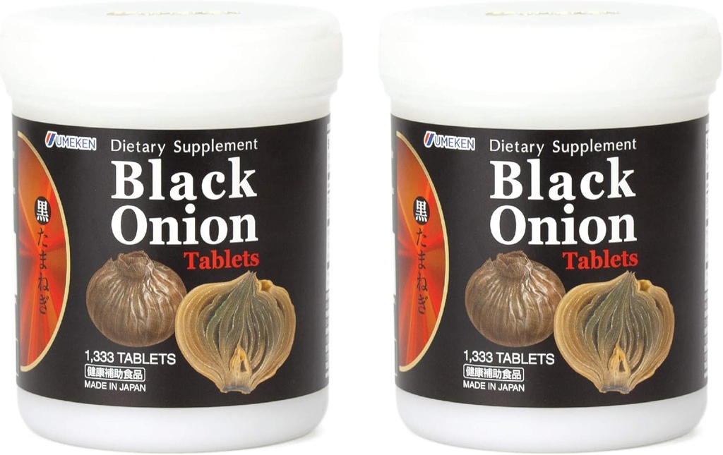 Umeken Black Onion - Fermented Concentrate with Quercetin, Antioxidant, Dietary Supplement, 1333 Count Tablets, 2 Pack